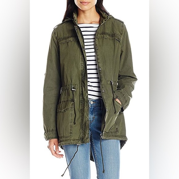 Levi's Women's Legacy Cotton Lightweight Fishtail Anorak Jacket New Army Green M - Picture 3 of 11